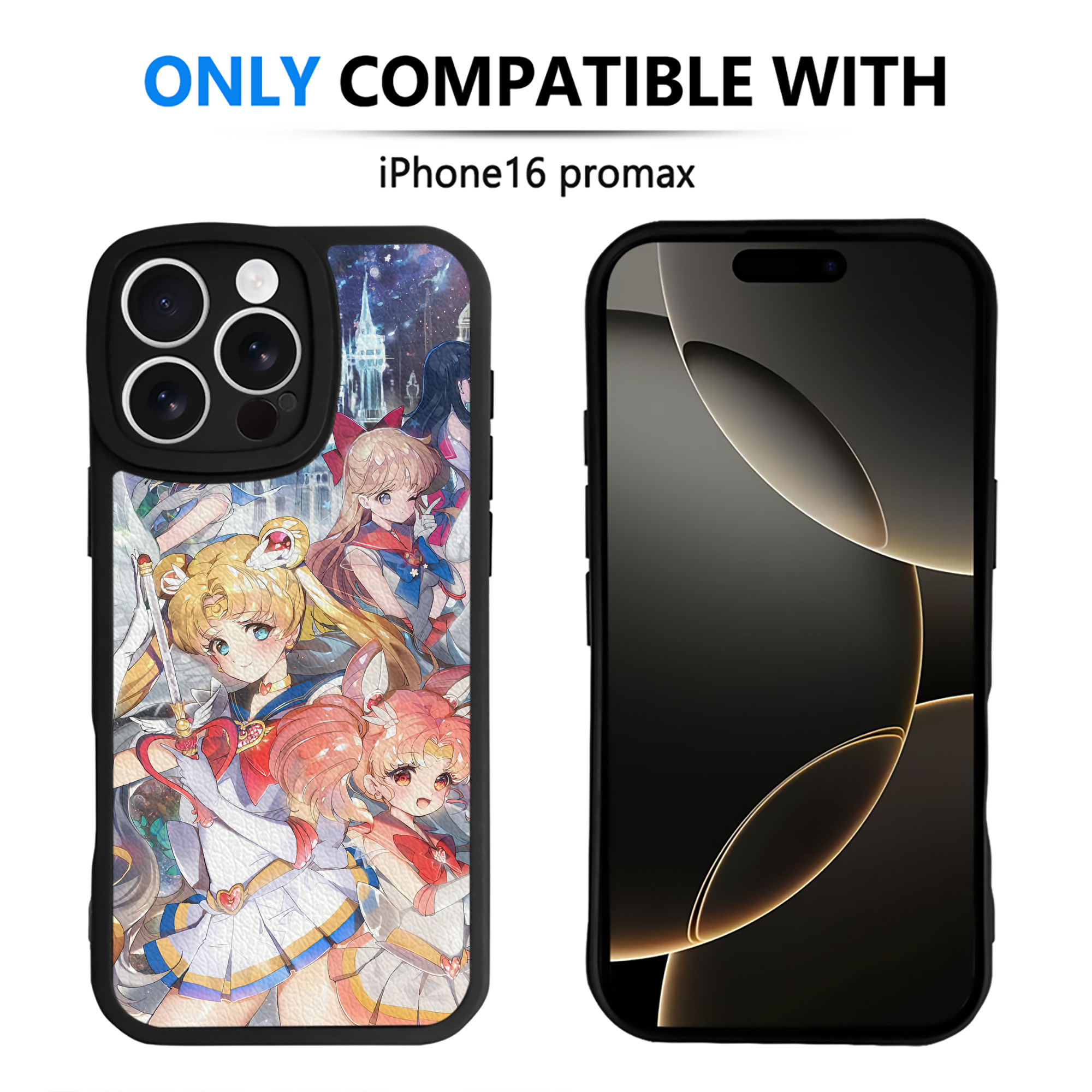 （画像用） 美少女戦士セーラームーン Sailor Moon 【iPhone 16シリーズ対応】シリコンスマホケース（レザー調） 材質：シリコン
